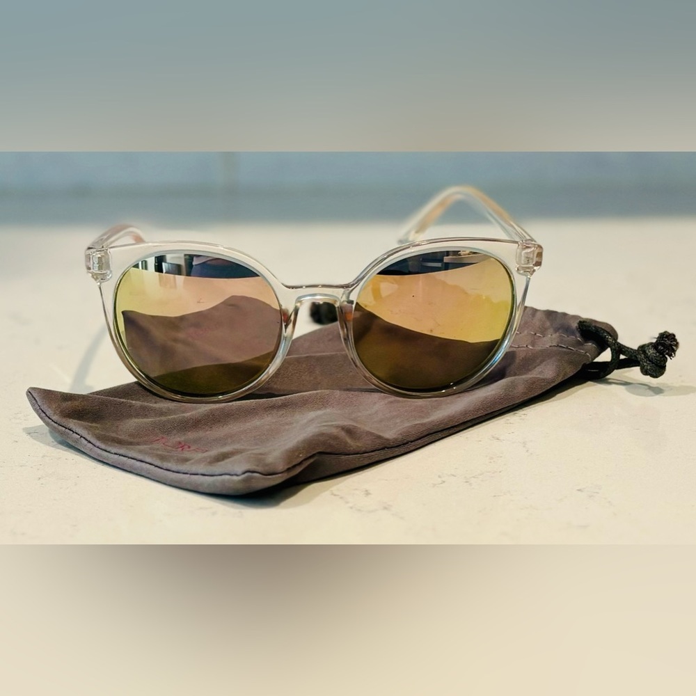 J Crew Clear Sunglasses With Pink Gold Lens Women’s G3724